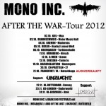 Mono Inc. - After The War Tour 2012 - Tickets werden knapp
