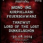 Feuertal Festival 2014 Flyer - Festival mit Mono Inc, Lord of the Lost, Tanzwut, Korpiklaani u.a.