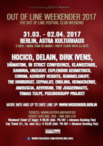 Out Of Line Weekender 2017 - Programmflyer