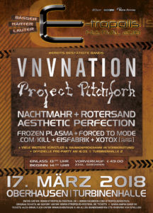 E-Tropolis Festival 2018 - VNV Nation, Project Pitchfork und Rotersand bestätigt