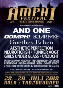 Amphi Festival 2018: Das sind die Bands der zweiten Bandwelle