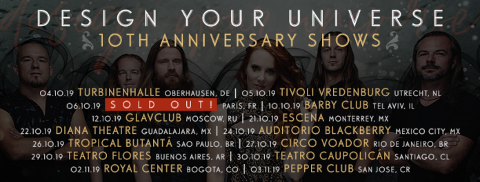 Epica feiern 10 Jahre „Design your Universe“ Epica - Design Your Universe Tour 2019