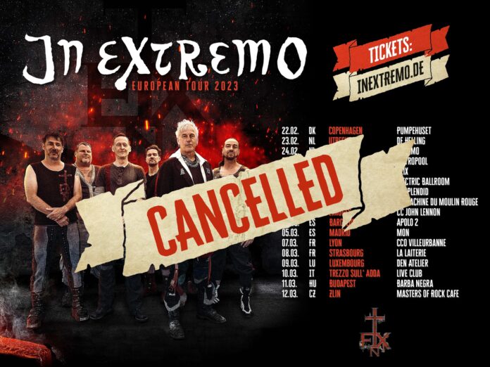 In Extremo sagen Europa-Tour 2023 ab In Extremo sagen Europa-Tour 2023 ab