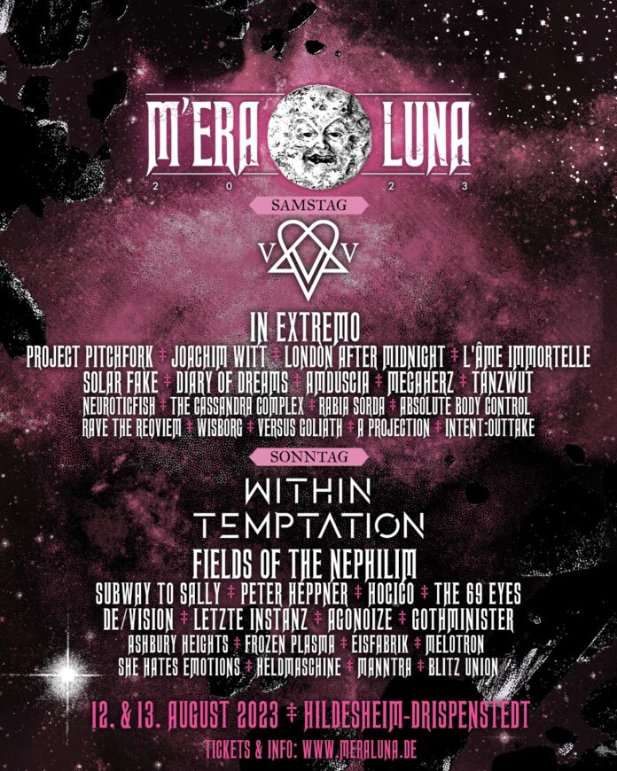 M’era Luna 2023 – Tagesaufteilung online, Tagestickets verfügbar