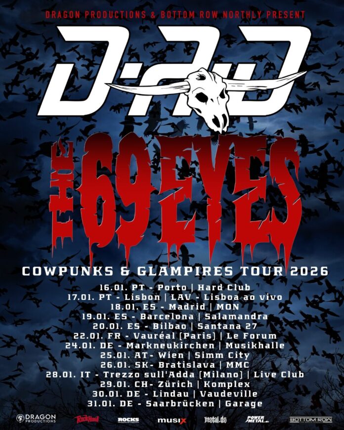 D-A-D und The 69 Eyes verlängern Tour Cowpunks and Glampires 2026