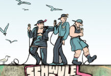 Schwule Mädchen Sondereinheit – 10 Fettes Brot Songcomics von Gunther Buskies / Jonas Engelmann (Hg.) Schwule Mädchen Sondereinheit - 10 Fettes Brot Songcomics (© Ventil Verlag)