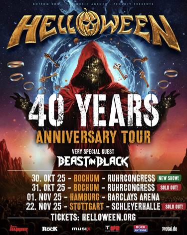 © HELLOWEEN - 40 Years Anniversary Tour - 2025 | Mindbreed © HELLOWEEN - 40 Years Anniversary Tour - 2025