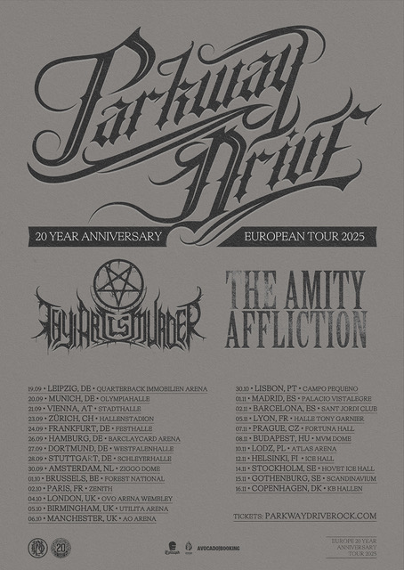 © Parkway Drive 20 Year Anniversary Tour Artwork