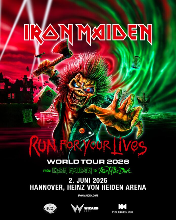 Iron Maiden kündigen Support für ihre Tour im Jahr 2026 an © Iron Maiden Run For Your Lives World Tour 2026