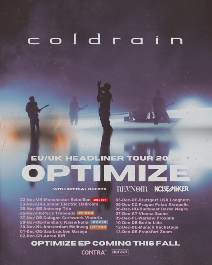 coldrain veröffentlicht “OPTIMIZE” EP © coldrain - UK-EU OPTIMIZE TOUR 2025