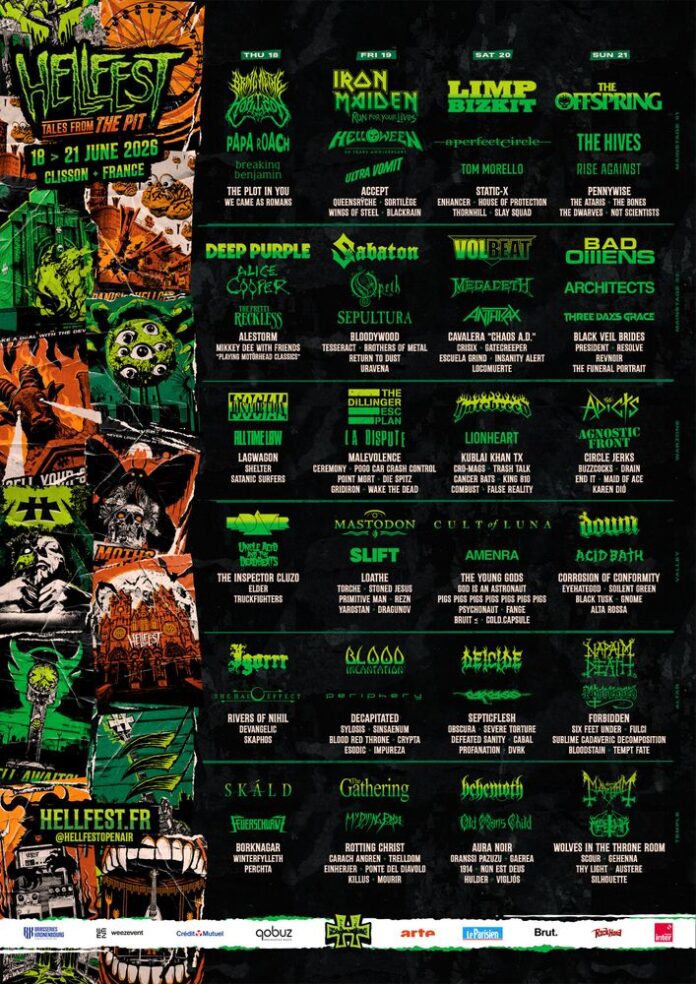 Hellfest 2026 enthüllt das Line-up für die kommende Ausgabe © Hellfest 2026