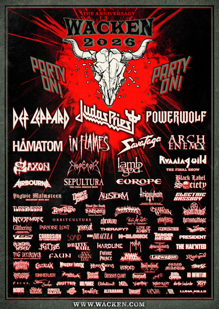 Wacken Open Air 2026 – 55 neue Bands für die Jubiläumsausgabe © Wacken Open Air 2026
