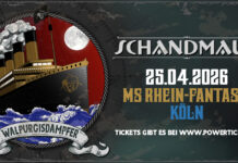 Schandmaul kündigt Walpurgisdampfer 2026 an Schandmaul Walpurgisdampfer Event 2026