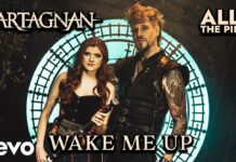 dArtagnan veröffentlichen „Wake Me Up (feat. Ally the Piper)“ Promotional poster for 'Wake Me Up' featuring Dartagnan and Ally The Piper, posed before a teal circular clock backdrop.