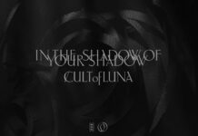 Cult Of Luna: Neue Single online, kündigen neues Album an Dark abstract background with pale text reading 'IN THE SHADOW OF YOUR SHADOW OF CULT OF LUNA' (album/cover art).
