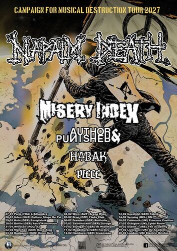 Napalm Death Campaign For Musical Destruction Tour 2027